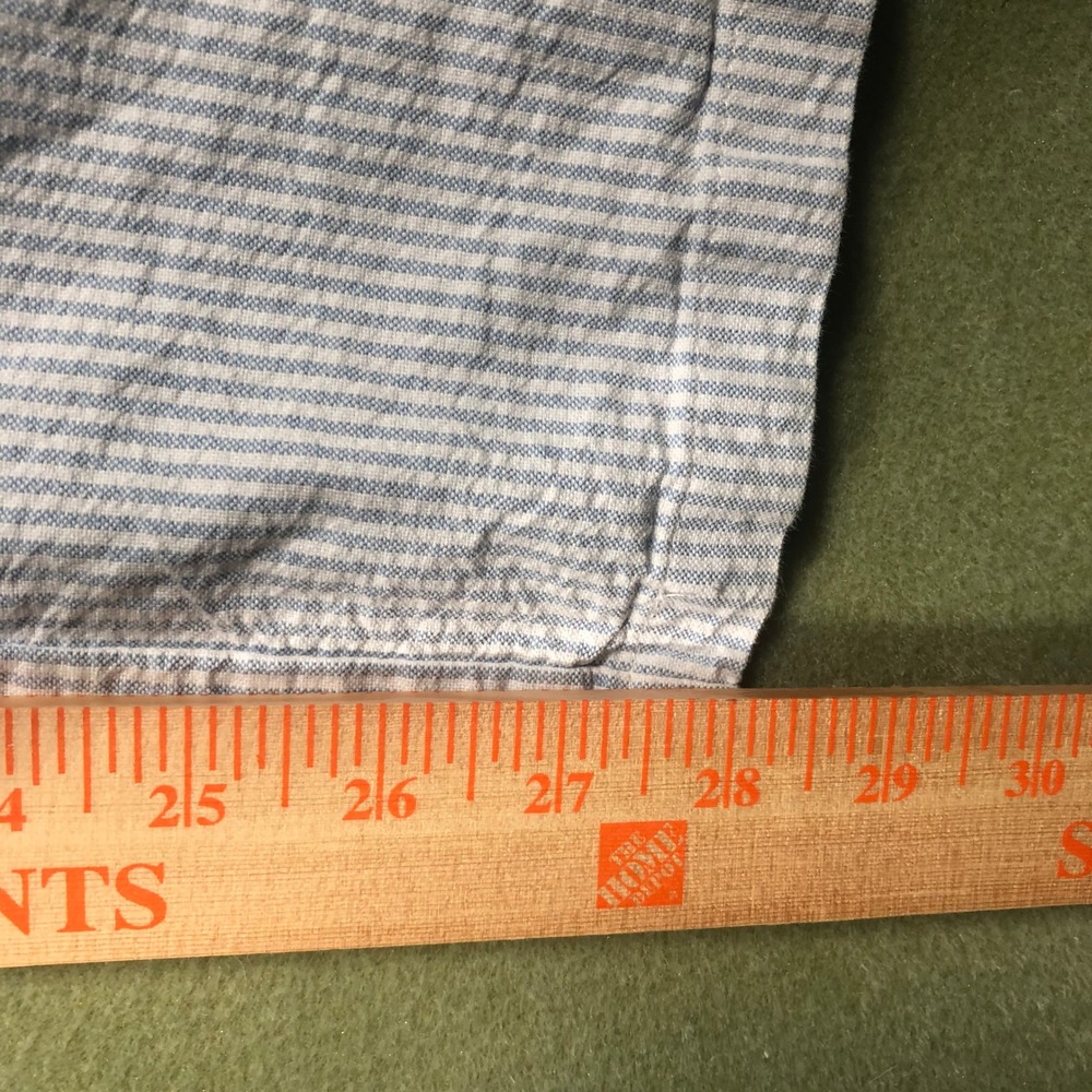 Brandy Melville Pants Womens One Size Blue White Striped Seersucker Drawstring - Picture 15 of 16